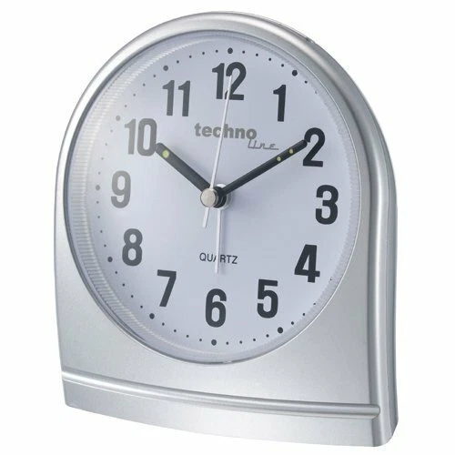 Technoline Geneva SL SILBER Sveglia al Quarzo, Plastica, Argento, 9.5 x 5.6 x 11 - Immagine 1 di 1