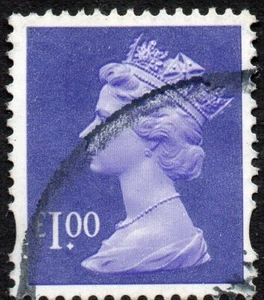 1995 Sg Y1743 £1.00 Bluish Violet (2 Bands) Very Fine Used - Picture 1 of 2