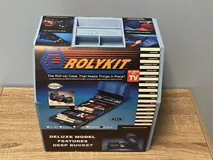 Vintage Rolykit Large S18 Periwinkle Portable Tool Box Organizer Tote NEW NOS - Picture 1 of 7