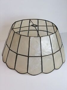 Vintage Capiz Lamp Shade Shell Mother of Pearl