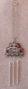 Neu Zinn Emaille Mutter Mama Mama Fußball Mamas Taxi Auto Glockenspiel Windspiele - Bild 1 von 3