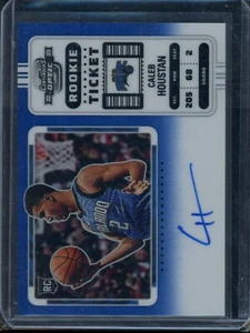 2022-23 Contenders Optic Caleb Houston Blue RC Ticket Variation Auto /49 #123 - Picture 1 of 2