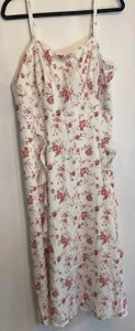 NWT Belle Pogue Women’s White Floral Print Sleeveless Dress 2XL - Picture 1 of 6