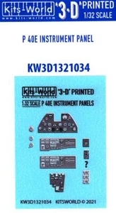 Kit Decalcomanie Mondo 1/32 Decalcomanie 3D CURTISS P-40E QUADRI STRUMENTI WARHAWK - Foto 1 di 2