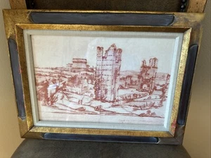 Piranesi Landscape Print Estate Find Framed. - Picture 1 of 8