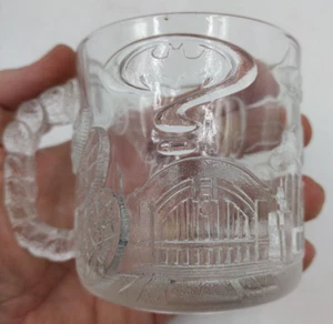 Batman Forever Two-Face Glass Mug From McDonalds Made in USA 1995 - Picture 1 of 8