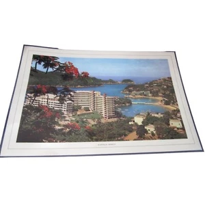 Vintage 1960's Travel Placemat Acapulco Mexico with Recipes GUC - Picture 1 of 4