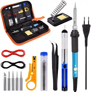 60W Soldering Iron Kit Electronics Welding Adjustable Temp Irons Solder Tools UK - Picture 1 of 10