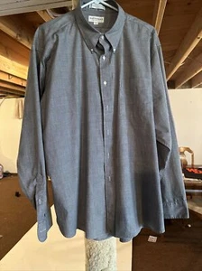 Hathaway Mens Size 18/36 Gray Plaid Shirt Long Sleeve Made in USA - Picture 1 of 4