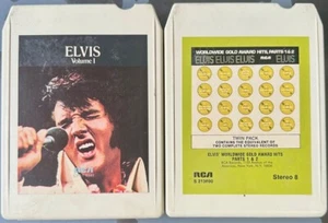 Elvis Presley 8-Track Tapes-Lot of 2 - Elvis Gold Hits & Elvis Volume 1 Untested - Picture 1 of 2