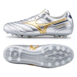 Mizuno Morelia II Pro AG P1GA251404 Silver Mens Football Soccer Cleats Shoes - Picture 1 of 8