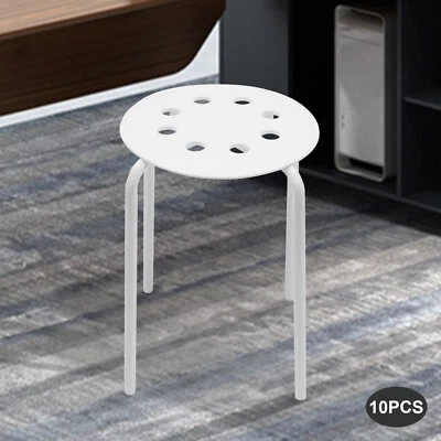 10 Pack Plastic Stacking Stools for Kids Students Classroom Home Kitchen Garden - Image 1 of 4