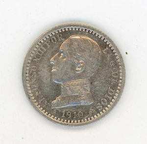 Spain - España 50 centimos 1910 KM 730 XF+ Coin Circulated - Picture 1 of 2