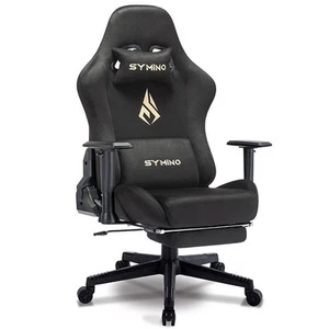 Symino Gaming Stuhl Bürostuhl verstellbare Armlehnen Rückenlehne 200 kg schwarz - Bild 1 von 7