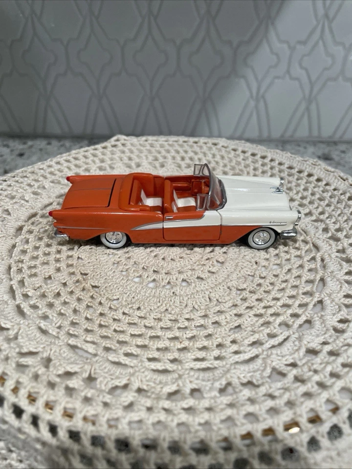 Vintage 1997 Road Champs 1955 Oldsmobile STARFIRE Orange White 5" Diecast Toy - Image 1 of 4