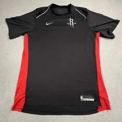 Camisa de calentamiento Houston Rockets para hombre XXLT negra baloncesto Nike Dri Fit en la cancha Foto 1 de 4