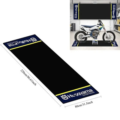 For Husqvarna 86”X31” Motorcycle Garage Floor Pit Mat Factory Workshop carpet — 第 1/4 张图片