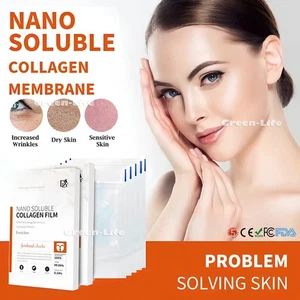 Hydrolyzed Nano Collagen Film Face Mask Soluble Face Moisturizing Brightening - Picture 1 of 13