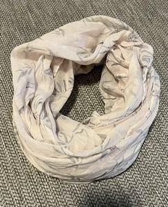 Tuch Loop Schal Damen Beige Creme Blätter - Bild 1 von 1