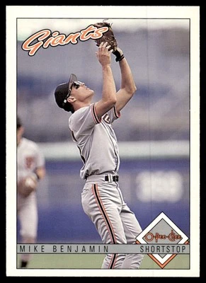 1993 O-Pee-Chee Mike Benjamin San Francisco Giants #377 - Image 1 of 2