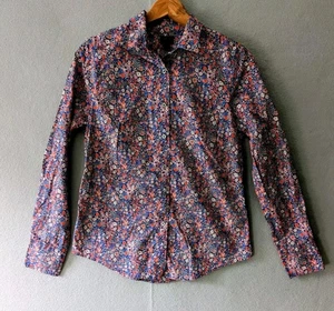 J. Crew Kayoko Floral Slim Perfect Shirt Women's 4 Liberty Fabrics Quiet Luxury  - Picture 1 of 9