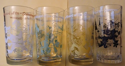 Vaso de beber raro y vintage del Mago de Oz con el León Espantapájaros 2 Tinman Foto 1 de 4