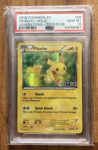 2016 Pokémon XY Generations Pikachu Toys R Us Promo Holo Card PSA 10 POP 55 - Picture 1 of 2