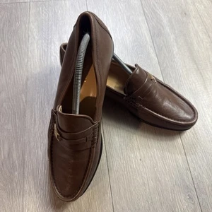 Bruno Magli Braun Penny Leder Slipper Halbschuhe Herren Größe 10 M Hergestellt in Italien - Bild 1 von 5