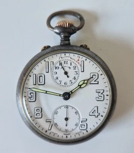 Scarso Orologio da Tasca Sveglia Zenith Ufficiali WW1 - Perfettamente Funzionante - Foto 1 di 17