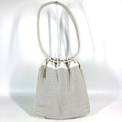 GUCCI 90644 Bolso de Hombro Vintage Malla Perforada Logo con Cordón y Bolsa Foto 1 de 4