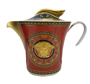 Versace by Rosenthal Medusa Teapot w/ Lid Red Germany - Picture 1 of 2