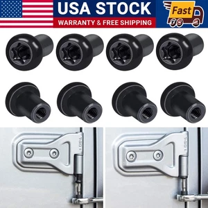 8PCS Door Hinge Nuts for Jeep 2007-2021 Wrangler JK JKU JL JLU Sports 2/4 -Door - Picture 1 of 9