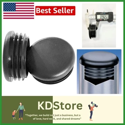 Paquete de 4 tapas de plástico negro de 2-1/4" para muebles y cercas Foto 1 de 4