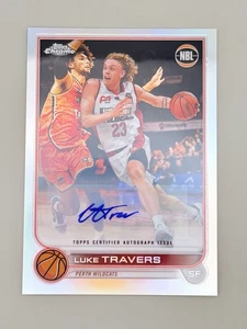 2022-23 Topps Chrome NBL Luke Travers #67 Refractor AUTO Perth Wildcats - Bild 1 von 2