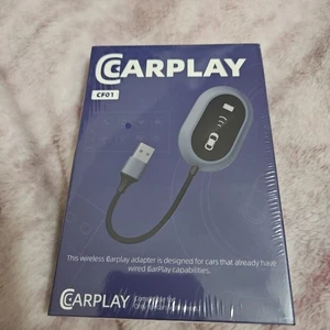 Wireless CarPlay Adapter CF01 kabelgebunden auf kabellos benötigt Auto mit kabelgebundenem Carplay - Bild 1 von 4
