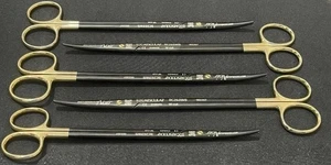 5 Pcs AESCULAP BC263WB METZENBAUM NOIR DUROTIP CURVED SCISSORS 180mm 7” - Picture 1 of 4