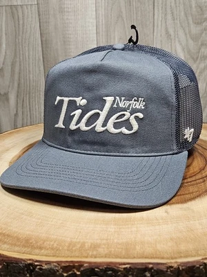 Norfolk Tides Script 47 Marca Enganche Snapback Gorra Ajustable Gorra MiLB Foto 1 de 4