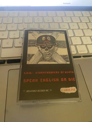 S.O.D. *Speak English Or Die *cassette tape *VG+/NM *Caroline *CAROL MC 1384 - Image 1 of 4