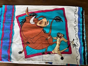 Vintage 90s Disney Lion King Simba Nala Timon Pumbaa Zazu Pillow Case Set - Picture 1 of 2