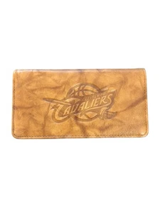 Cleveland Cavaliers Tan Leather Checkbook Wallet Team Logo - Picture 1 of 3