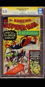 Amazing Spider-Man #14 CGC 8.0 SS Signed by Stan Lee! 1st Green Goblin! 1964 💎 - Picture 1 of 1