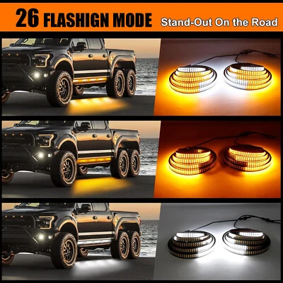 2 in 1 70'' Emergency Truck Strobe Lights Strip LED Running Board Lights Bar - Imagem 1 de 4