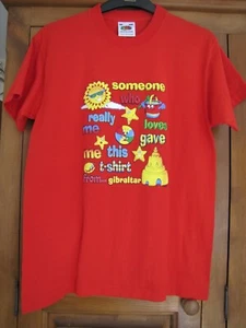 Kinder Unisex Fruit Of The Loom Raised Print Rot T-Shirt Urlaub Meer Gibraltar - Bild 1 von 3