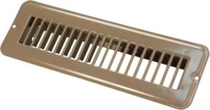 JR Products 02-28935 2" x 10" Brown Metal Undampered Floor Register - Picture 1 of 1