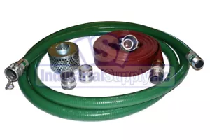 PVC Grün Standard Saugschlauch | 2" x 20' | Konventionelles Kit 75' Rot Ablauf - Bild 1 von 5