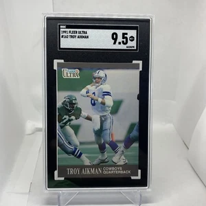1991 Fleer Ultra Troy Aikman #162 Dallas Cowboys GRADED SGC 9.5 MINT+ POP 1!!! - Picture 1 of 2