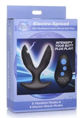 Zeus Electro Spread 64x Butt Plug Black - Image 1 of 2