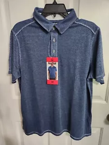 KIRKLAND SIGNATURE Men’s Polo Shirt Sz M Collared Blue NWT - Picture 1 of 8