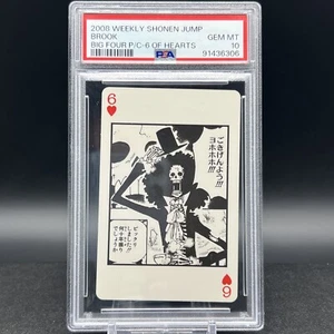 Brook 6 of Hearts PSA 10 One Piece 2008 Shonen Jump Playing Card - Picture 1 of 2