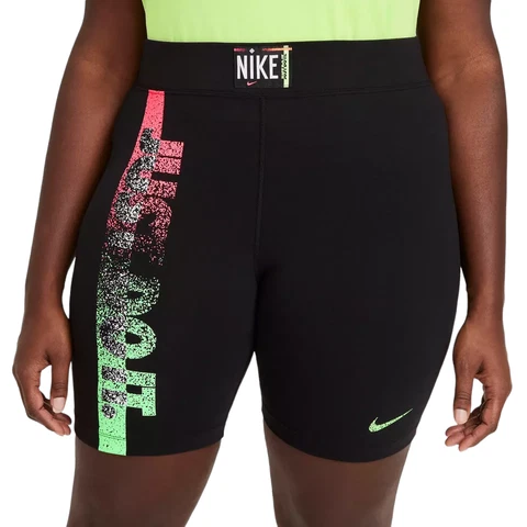 Nike Essential Mid-Rise Bike Shorts Sportswear Women's Size 3X Black DM7990-010 Cover